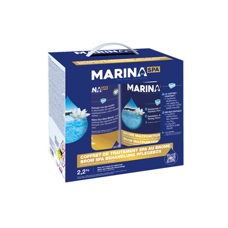 9294370 Coffret de traitement au brome multifonction pour spa Marina