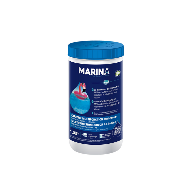 Chlore multifonction en galets | 135g | Marina