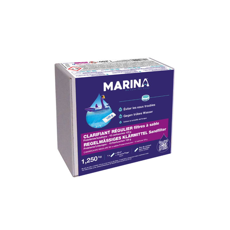9298652 Clarifiant régulier pour filtrations à sable 1,25 kg Marina