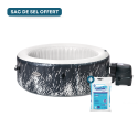 Spa gonflable 4 places Galaxie | Rond | Noir & bandeau LED | INTEX