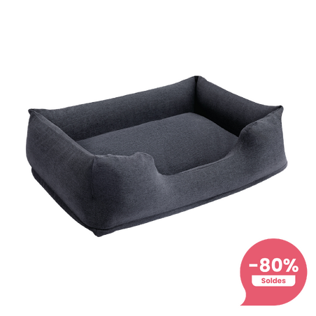 Panier fluffy small pour animaux | Housse lavable | Gris | INTEX