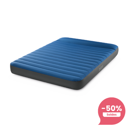 Matelas gonflable camping | TPU Blue USB | 2 personnes | INTEX