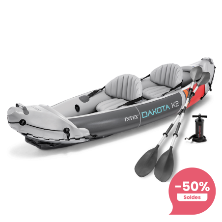 Kayak gonflable | Dakota K2 | 2 places | Kit complet | INTEX