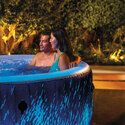 Spa gonflable 4 places Galaxie | Rond | Noir & bandeau LED | INTEX