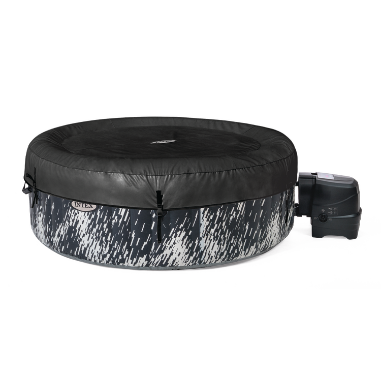 Spa gonflable 4 places Galaxie | Rond | Noir & bandeau LED | INTEX