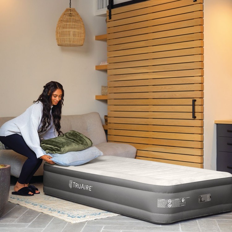 Matelas gonflable électrique | TPU comfort plush | 1 personne | INTEX