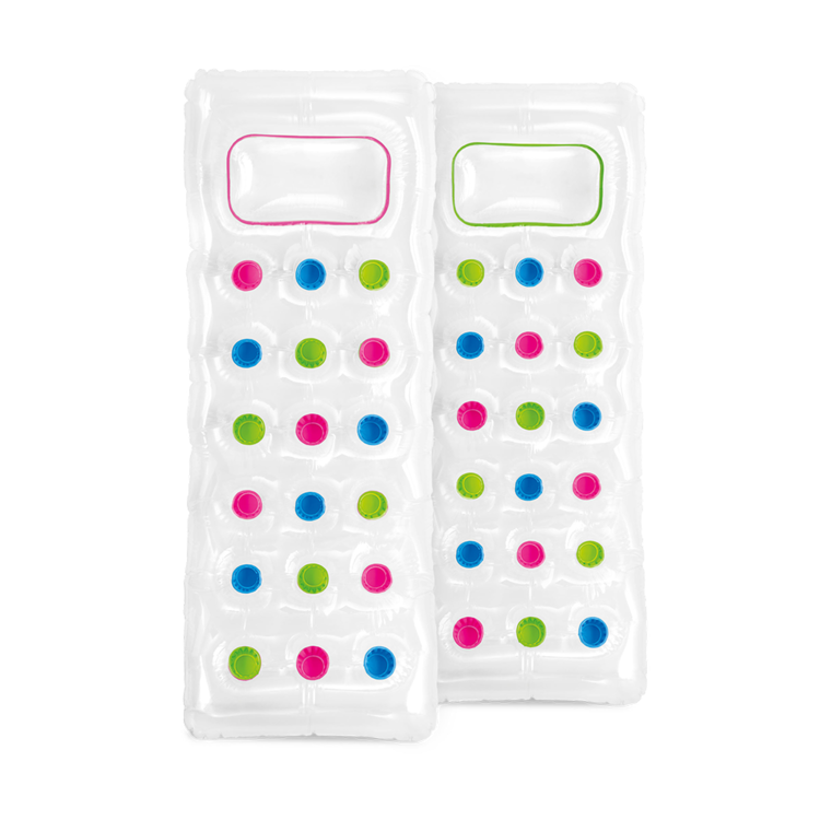 Matelas de piscine à poches | Transparent | 2 coloris | INTEX