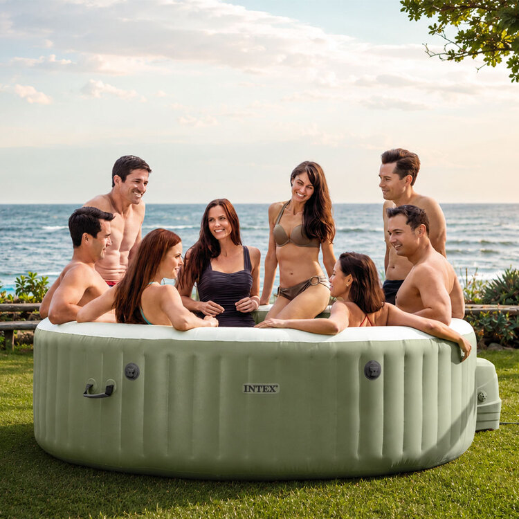 Spa gonflable 8 places Olive | Rond | Vert Olive | INTEX
