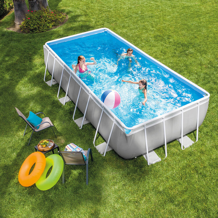 Kit piscine Prism Frame rectangulaire INTEX 4,88 x 2,44 x 1,07 m