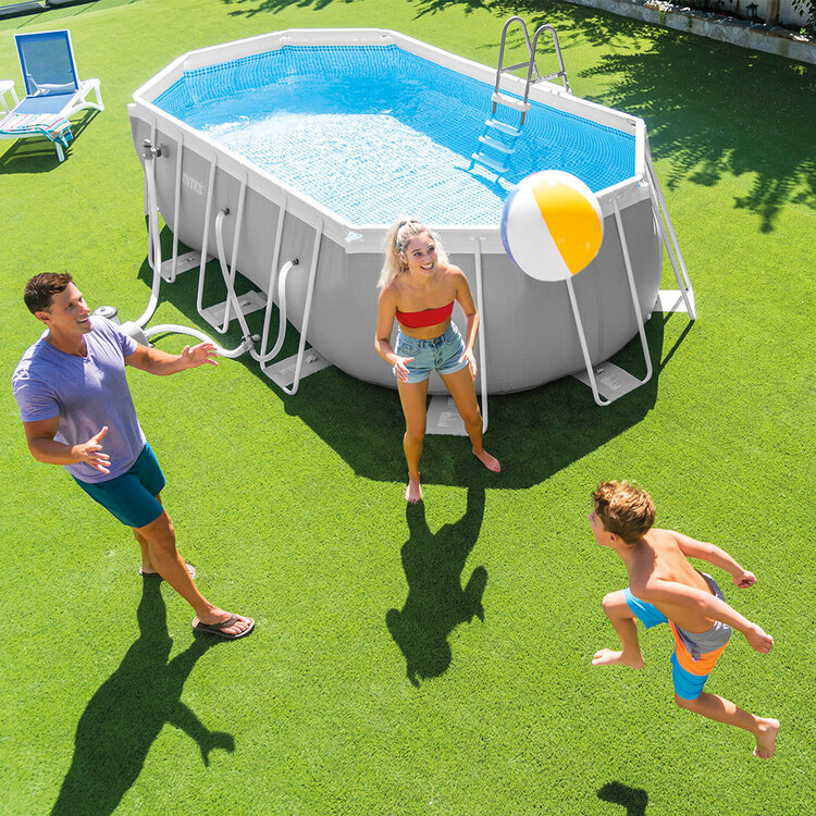 Kit piscine Prism Frame ovale INTEX 5,03 x 2,74 x 1,22 m