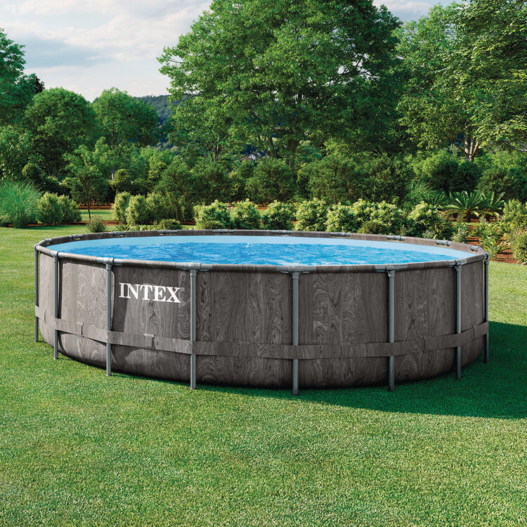 Piscine Baltik | Tubulaire ronde | Gris cérusé | 5,49 x 1,22 m | INTEX