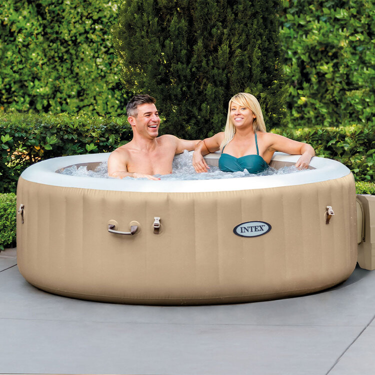 Spa gonflable 4 places Sahara énergie | Rond | Beige | INTEX