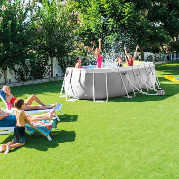 Kit piscine Prism Frame ovale INTEX 5,03 x 2,74 x 1,22 m