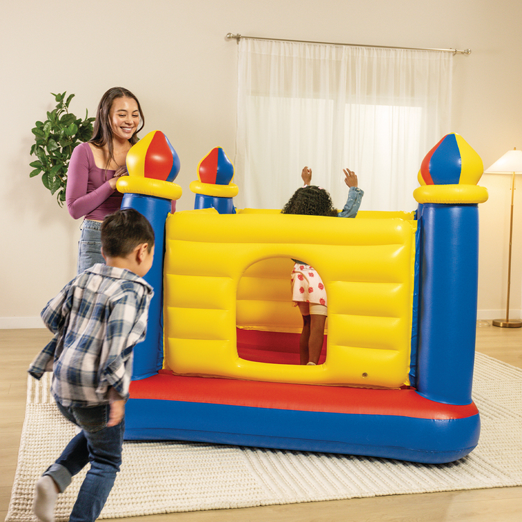 Trampoline gonflable | Château fort | 3-6 ans | INTEX