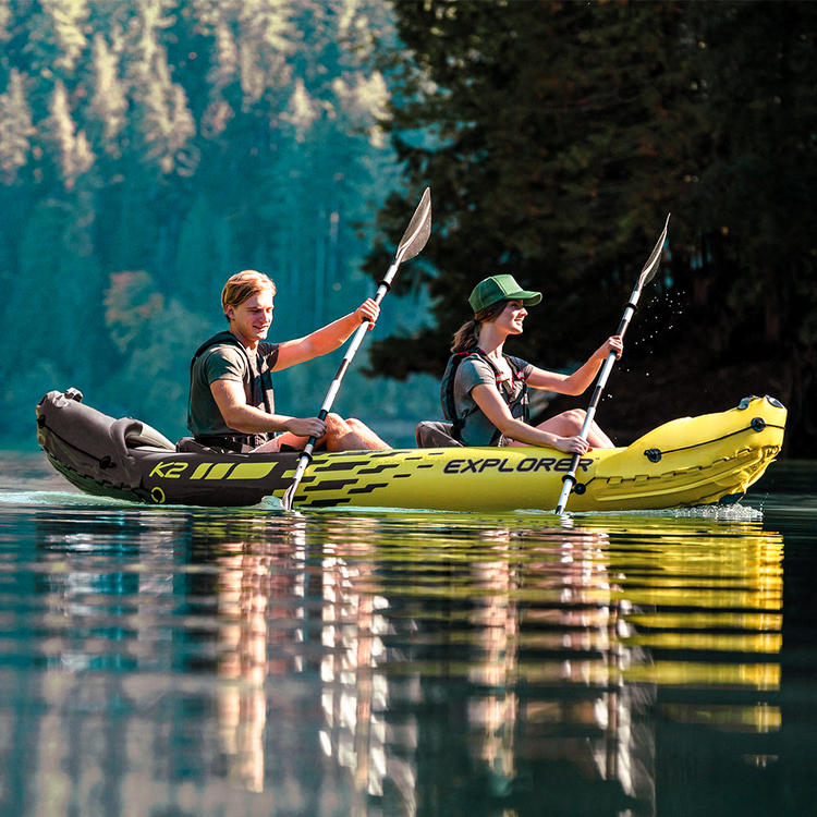 Kayak gonflable | Explorer K2 | 2 places | Rames & gonfleur | INTEX