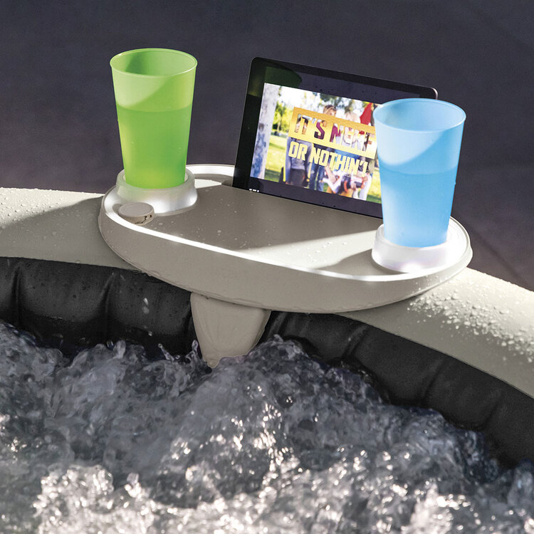 Plateau LED pour spa gonflable | Support boissons | Blanc | INTEX