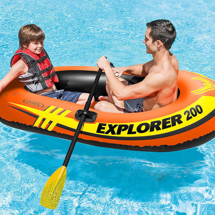 Paire de rames | Jaunes & noires | Pour bateaux | INTEX