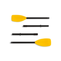 Paire de rames | Jaunes & noires | Pour bateaux | INTEX