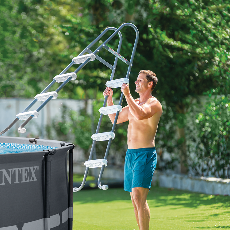 Piscine Ultra XTR ronde 6,10 x 1,22 m | Gris anthracite | INTEX