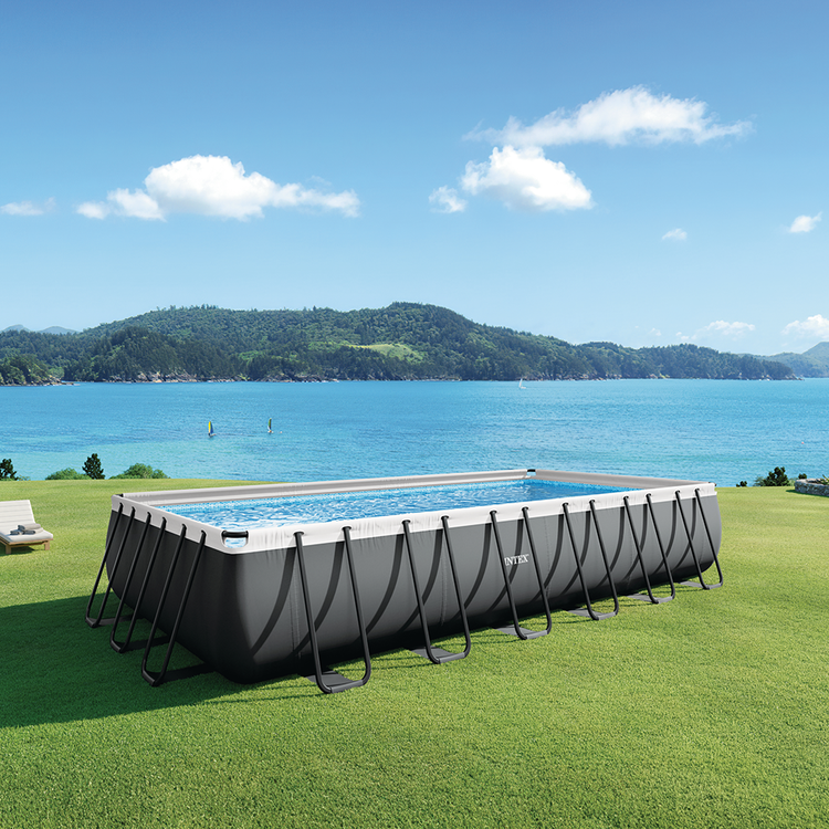 Piscine Ultra XTR rectangulaire | 7,32 x 3,66 x 1,32 m | Gris | INTEX