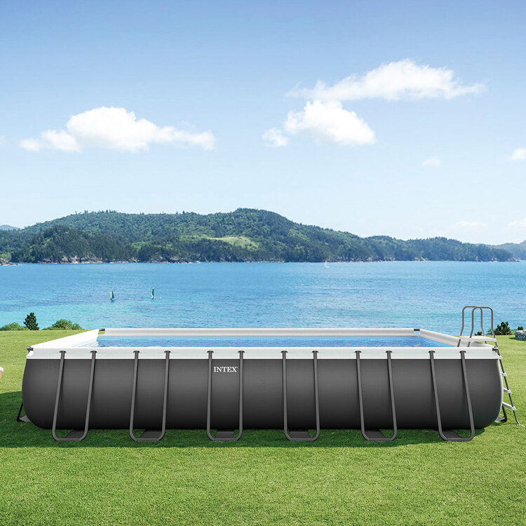 Piscine Ultra XTR rectangulaire | 7,32 x 3,66 x 1,32 m | Gris | INTEX