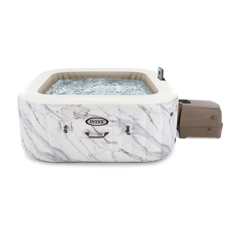 Spa gonflable 4 places Calacatta | Carré | Effet marbre | INTEX