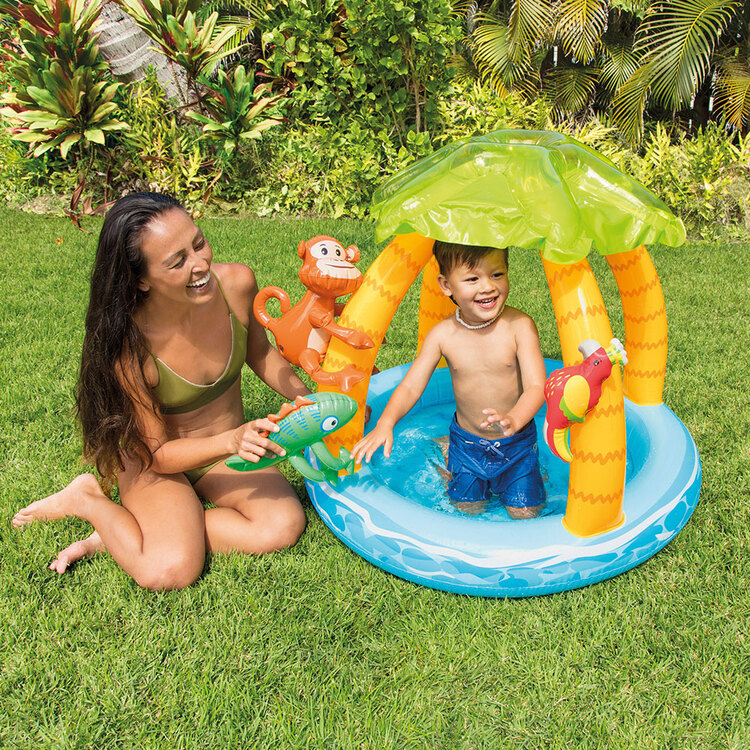 Pataugette tropicale | Petite piscine | Jeu gonflable |1-3 ans | INTEX