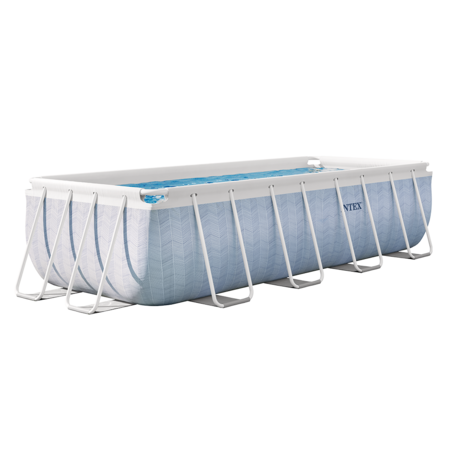 Kit piscine chevron rectangulaire INTEX 4,00 x 2,00 x 1,00 m