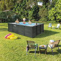 Piscine Graphite tubulaire | Rectangulaire | Habillage en PVC | INTEX