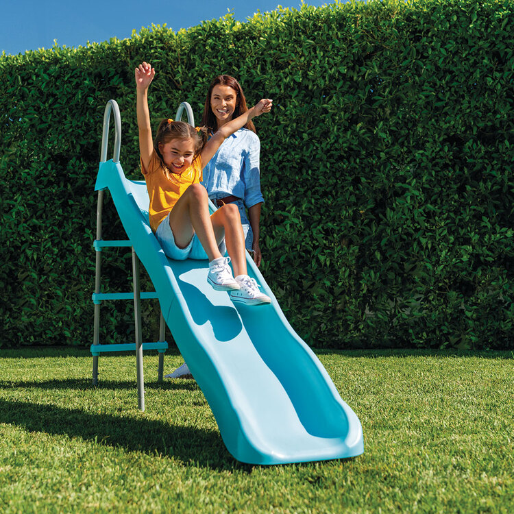Toboggan sur pieds 3 marches | 3-10 ans | Bleu | Jeu extérieur | INTEX
