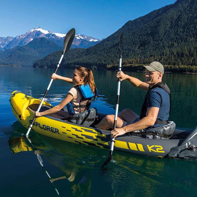 Kayak gonflable | Explorer K2 | 2 places | Rames & gonfleur | INTEX