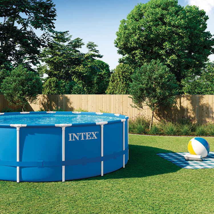 Kit piscine Metal Frame ronde tubulaire INTEX 4,57 x 1,22 m