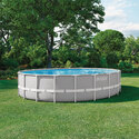 Piscine Prism Frame | Tubulaire ronde | 6,10 x 1,32 m | Gris | INTEX