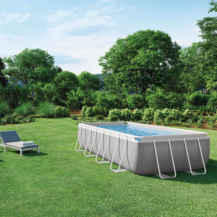 Kit piscine Prism Frame rectangulaire INTEX 4,88 x 2,44 x 1,07 m