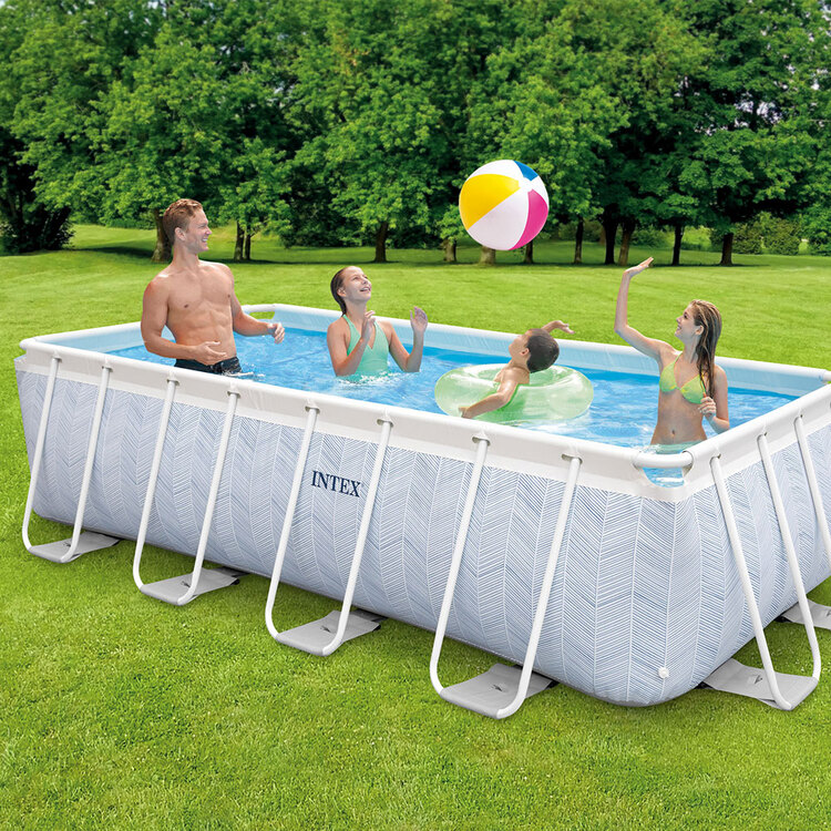 Piscine Chevron | Tubulaire rectangulaire | 4,00 x 2,00 x 1,22m |INTEX