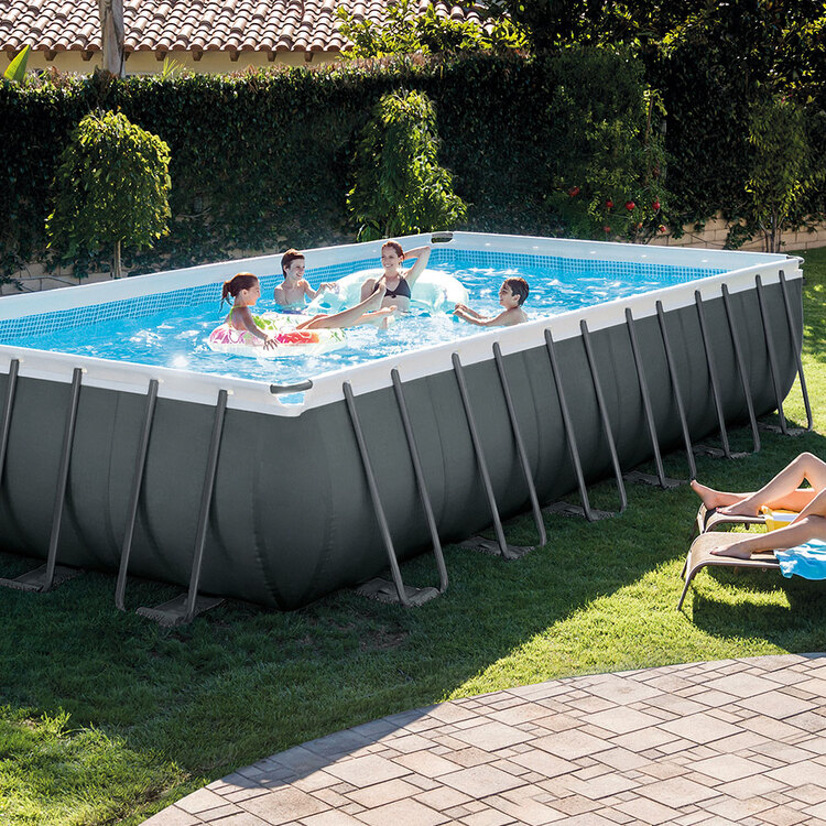 Piscine Ultra XTR rectangulaire | 7,32 x 3,66 x 1,32 m | Gris | INTEX