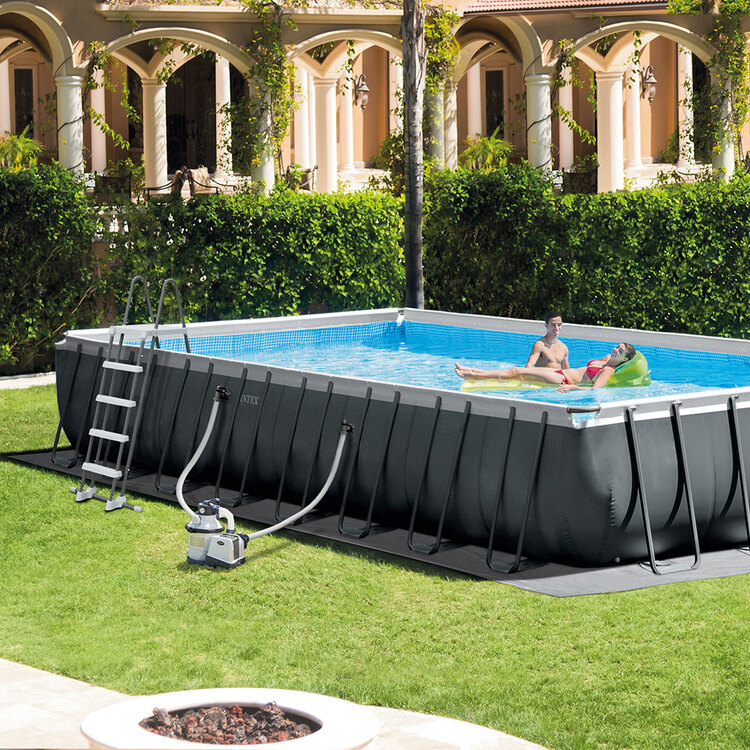 Piscine Ultra XTR rectangulaire | 9,75 x 4,88 x 1,32 m | Gris | INTEX