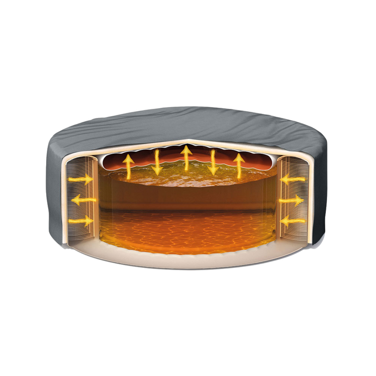 Couverture thermique pour spa gonflable carré 6 places | Noir | INTEX