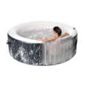 Spa gonflable 4 places Galaxie | Rond | Noir & bandeau LED | INTEX