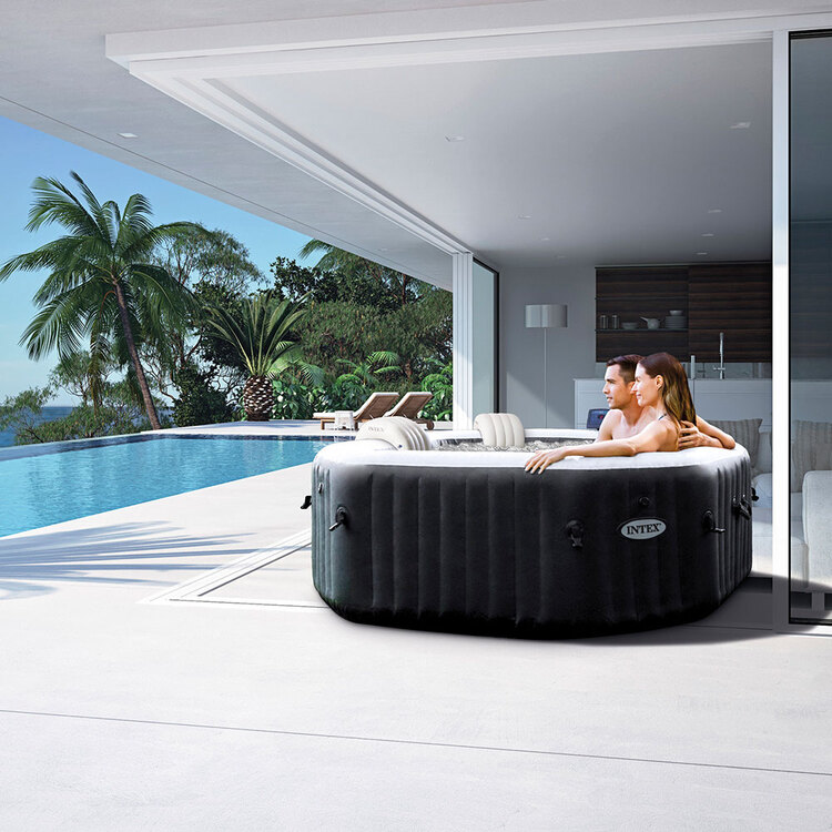 Spa gonflable 4 places Carbone | Octogonal | Noir | INTEX