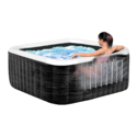 Spa gonflable 6 places Ardoise | Carré | Effet pierres grises | INTEX