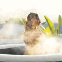 Spa gonflable 6 places Ardoise | Carré | Effet pierres grises | INTEX
