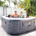 Spa gonflable 6 places Ardoise | Carré | Effet pierres grises | INTEX