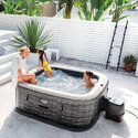 Spa gonflable 6 places Ardoise | Carré | Effet pierres grises | INTEX
