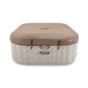 Spa gonflable 4 places Chevron | Carré | Motifs beige & blanc | INTEX