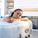 Spa gonflable 4 places Chevron | Carré | Motifs beige & blanc | INTEX